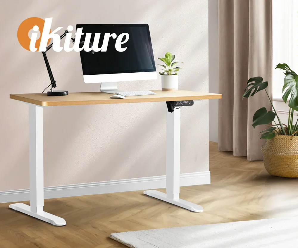 Electric Standing Desk Single Motor White&Oak 140CM - Image 6