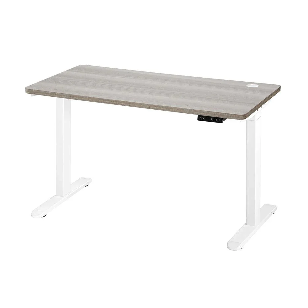 140cm Electric Standing Desk Dual Motor White&Grey-Oak - Image 5