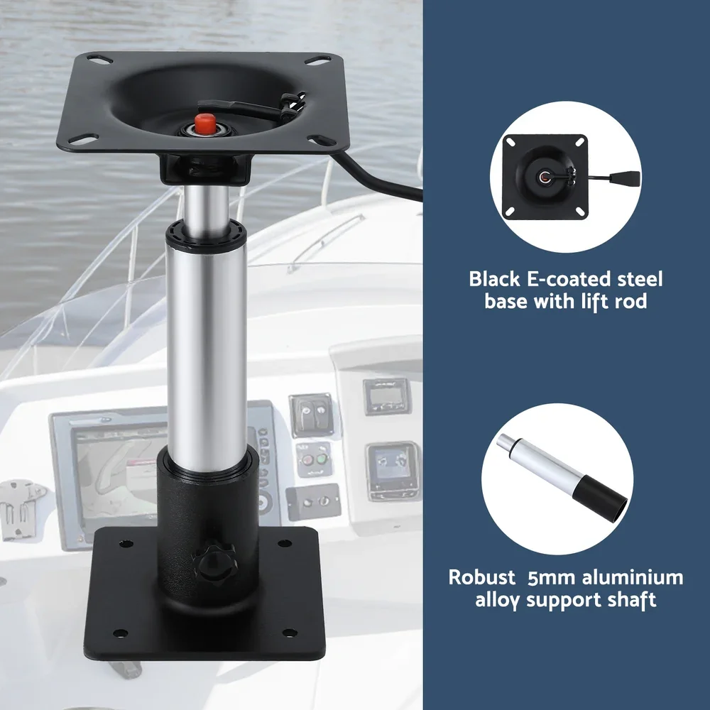 Boat Seat Pedestal 34-46cm Adjustable Gas Lift 360 Degrees Swivel - Image 2
