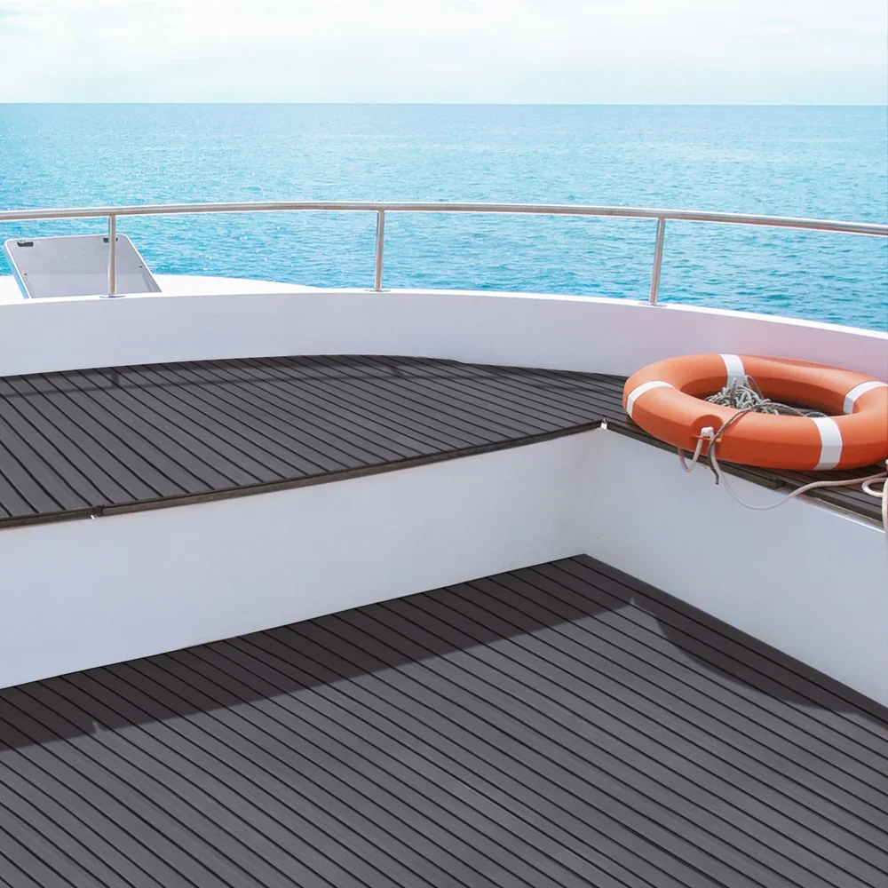 EVA Foam Boat Flooring Mat Decking Sheet 240x90x0.6cm Dark Grey Decor - Image 7