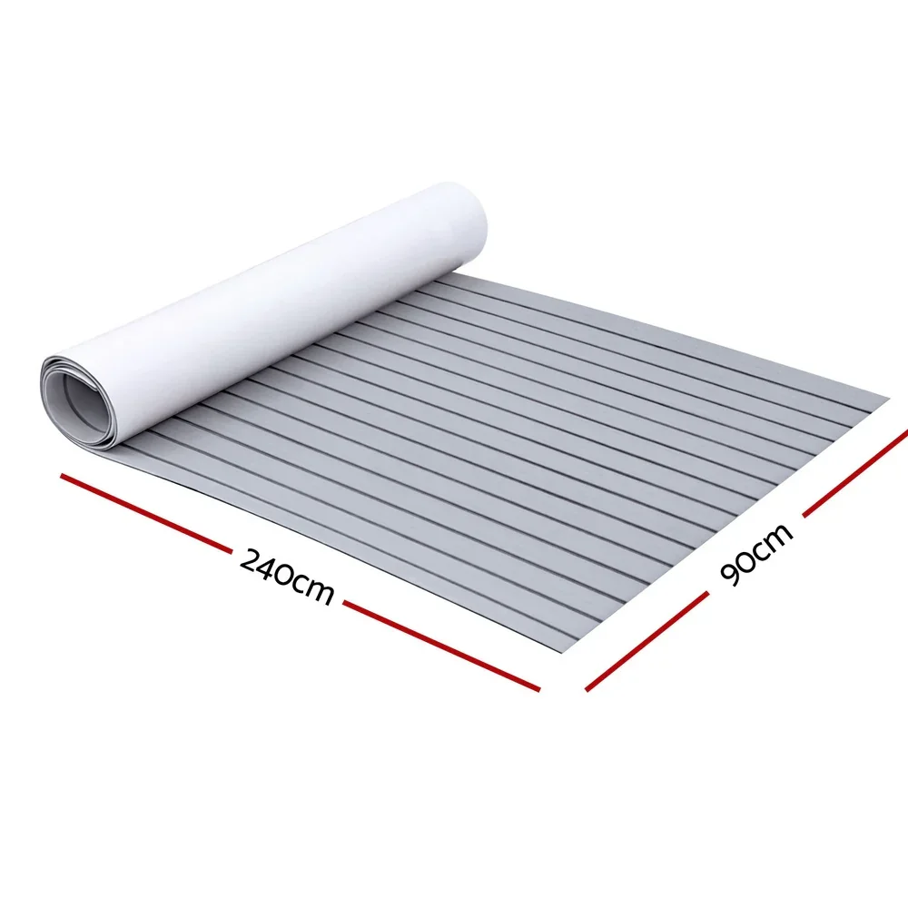 EVA Foam Boat Flooring Mat Decking Sheet 240x90x0.6cm Light Grey - Image 2