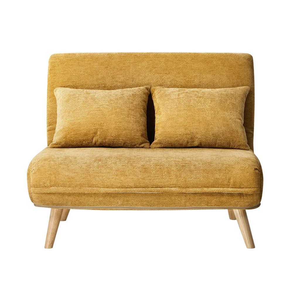 Sofa Bed Chair Chenille Recliner Love Sofa Double Yellow