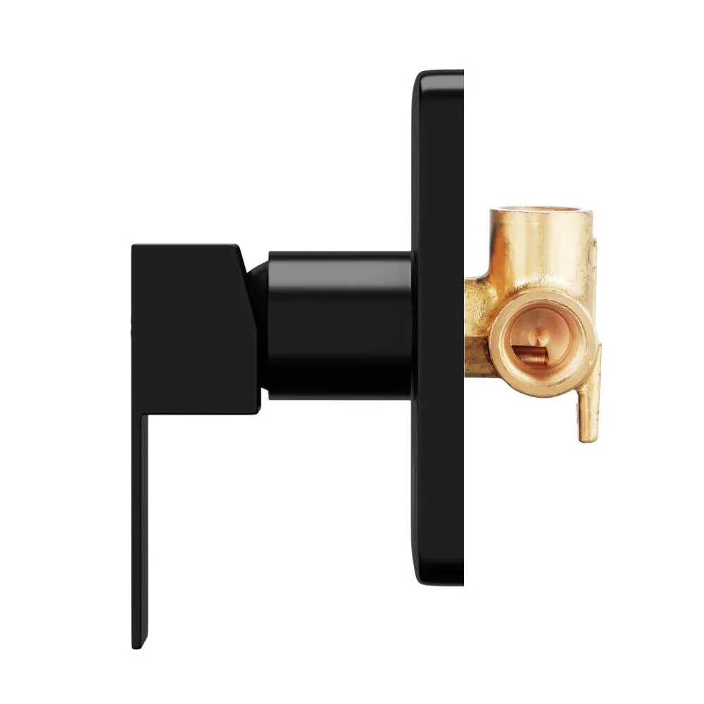 Shower Mixer Tap Square Black - Image 5
