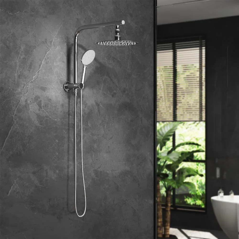 10" Rain Shower Head Set Round 3-Mode Gooseneck Chrome - Image 3