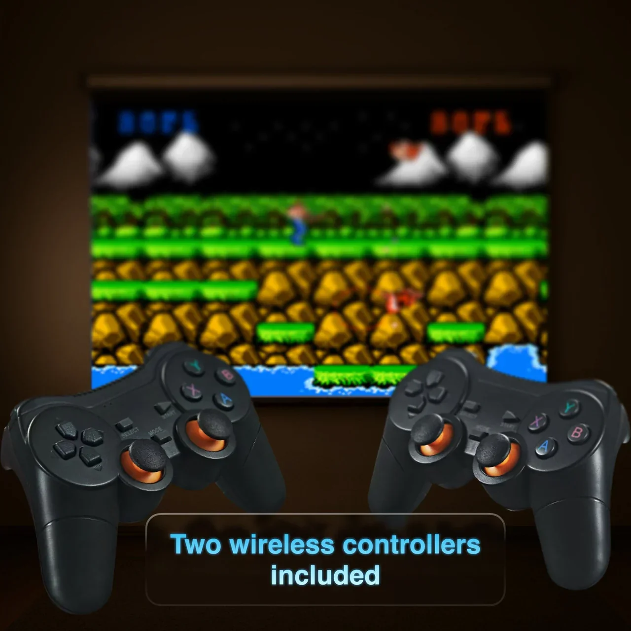 Smart Gaming Projector with 80 Games Dual Controllers - Image 9
