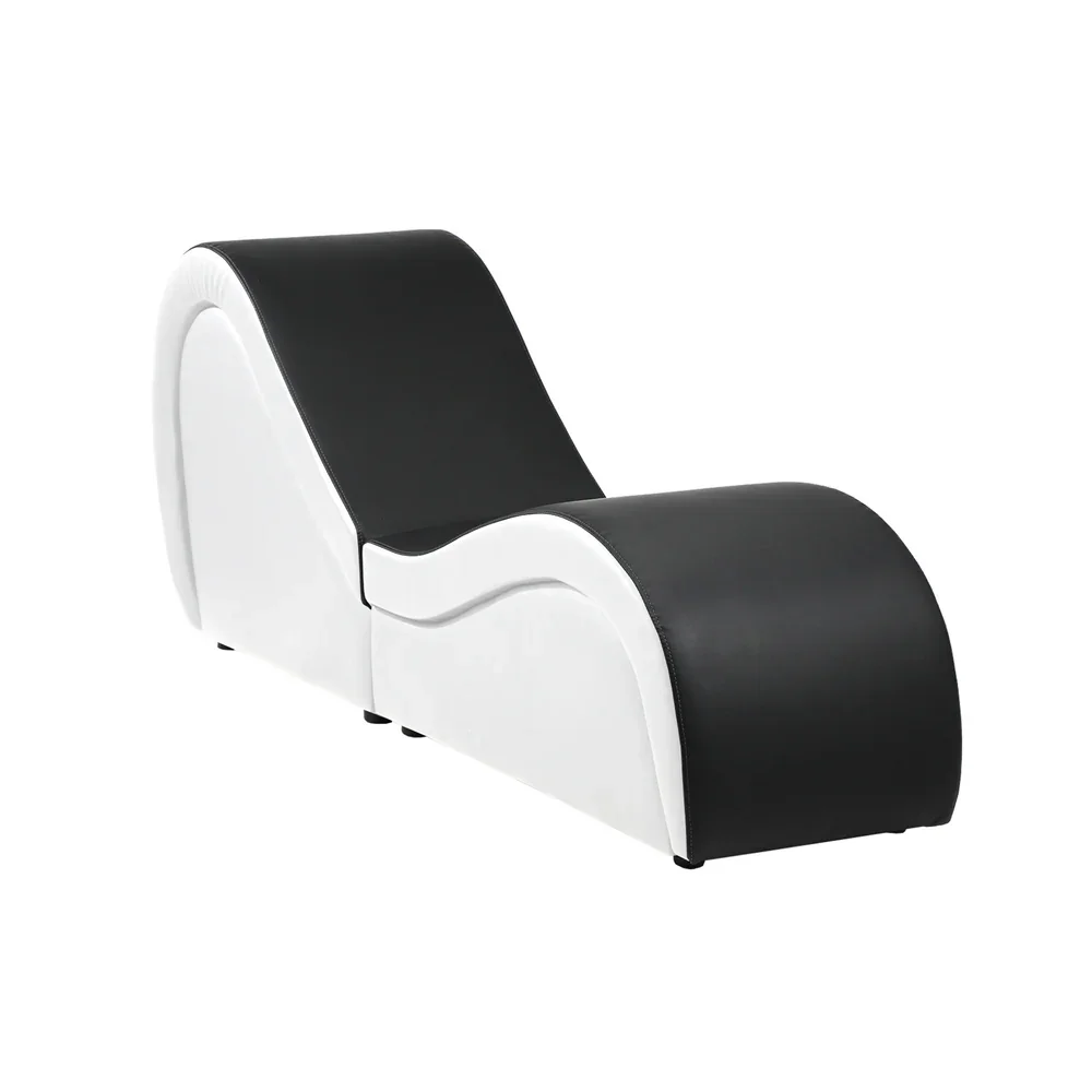 Tantra Sofa Love Seat Chaise Lounge Couples Yoga Bed BK&WH - Image 2