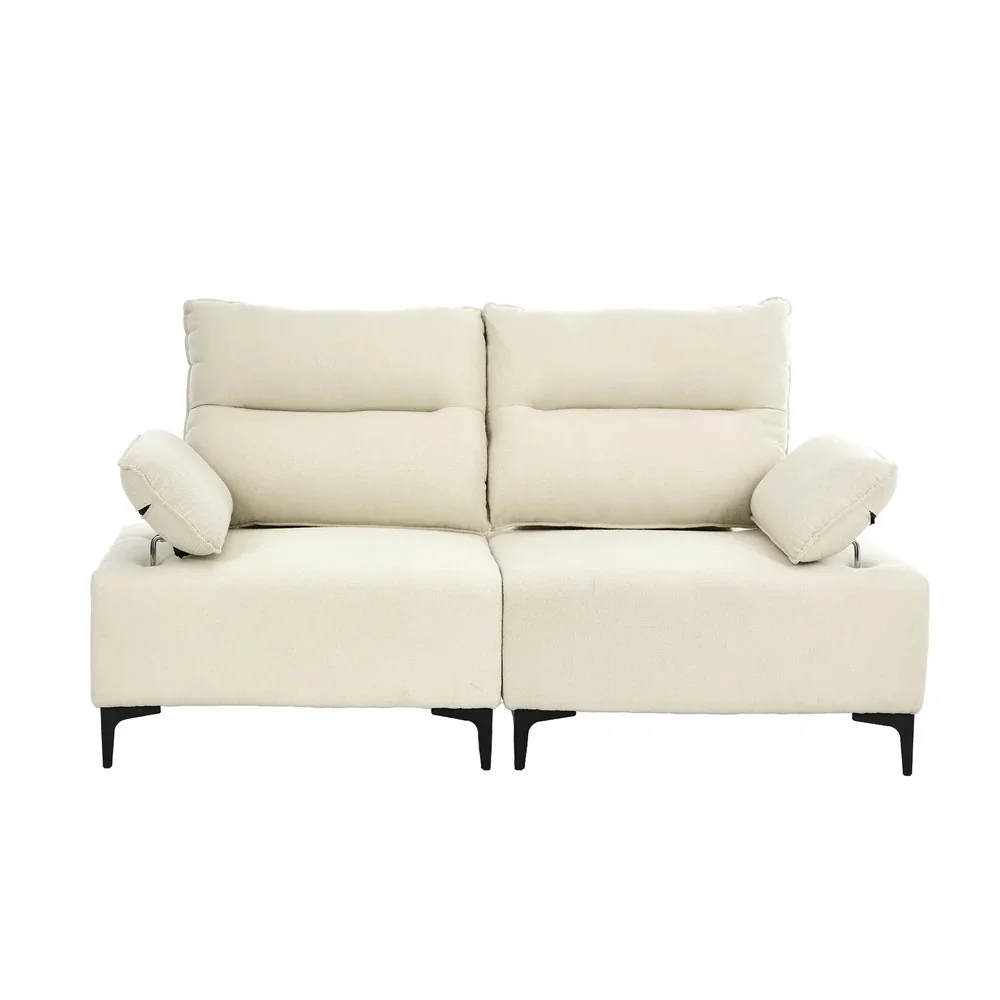 2 Seater Love Seat Couch Sofa Lounge Side Pocket Armrest - Image 2