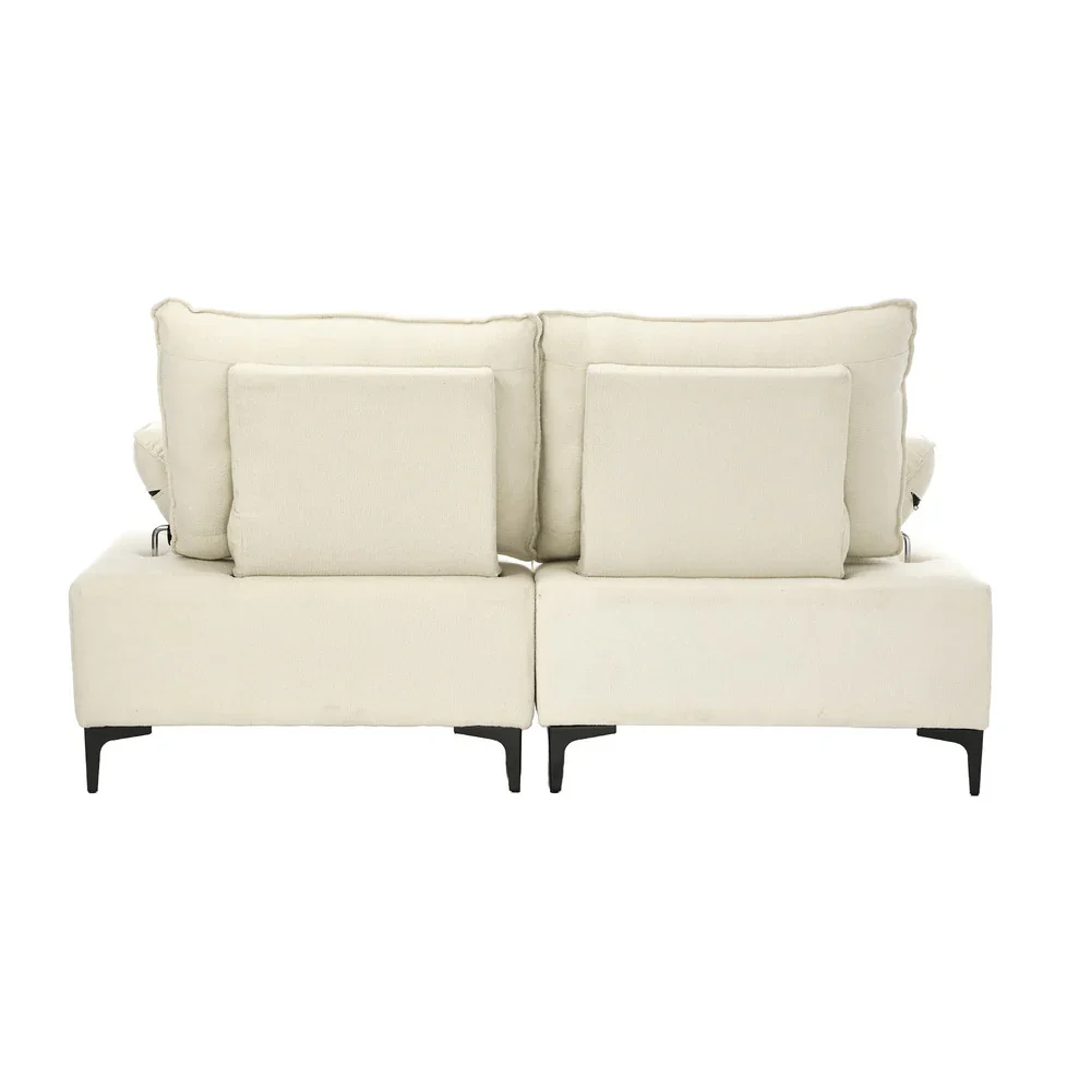 2 Seater Love Seat Couch Sofa Lounge Side Pocket Armrest - Image 7