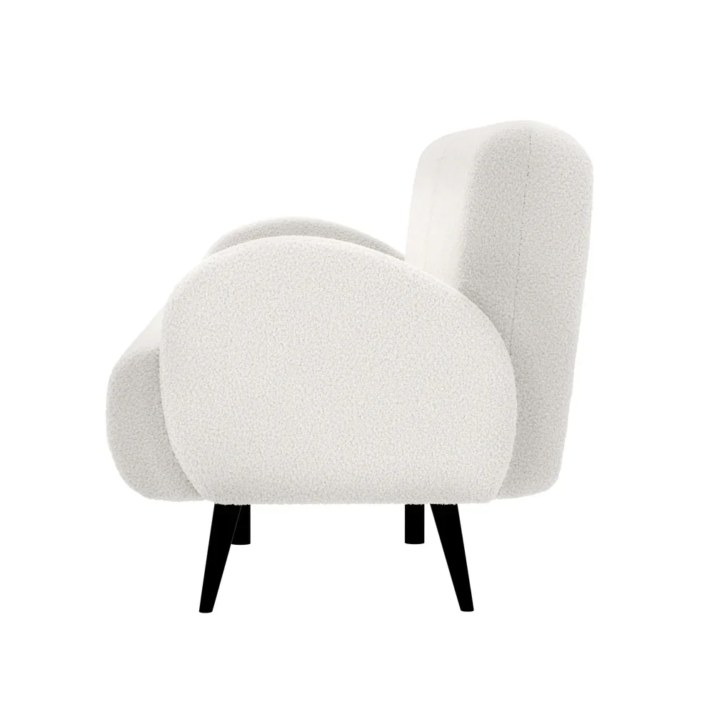 Sherpa Sofa Luxury 3 Seater Fleece White - Image 3