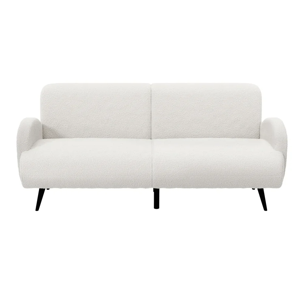 Sherpa Sofa Luxury 3 Seater Fleece White - Image 5