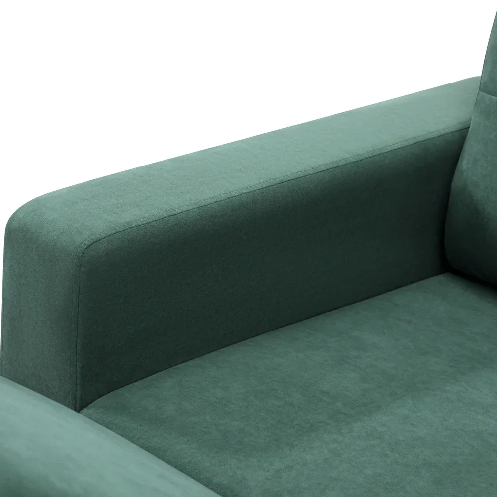 3 Seater Sofa Lounge Set Modular Couch Drawers&Ottoman Velvet Green - Image 7