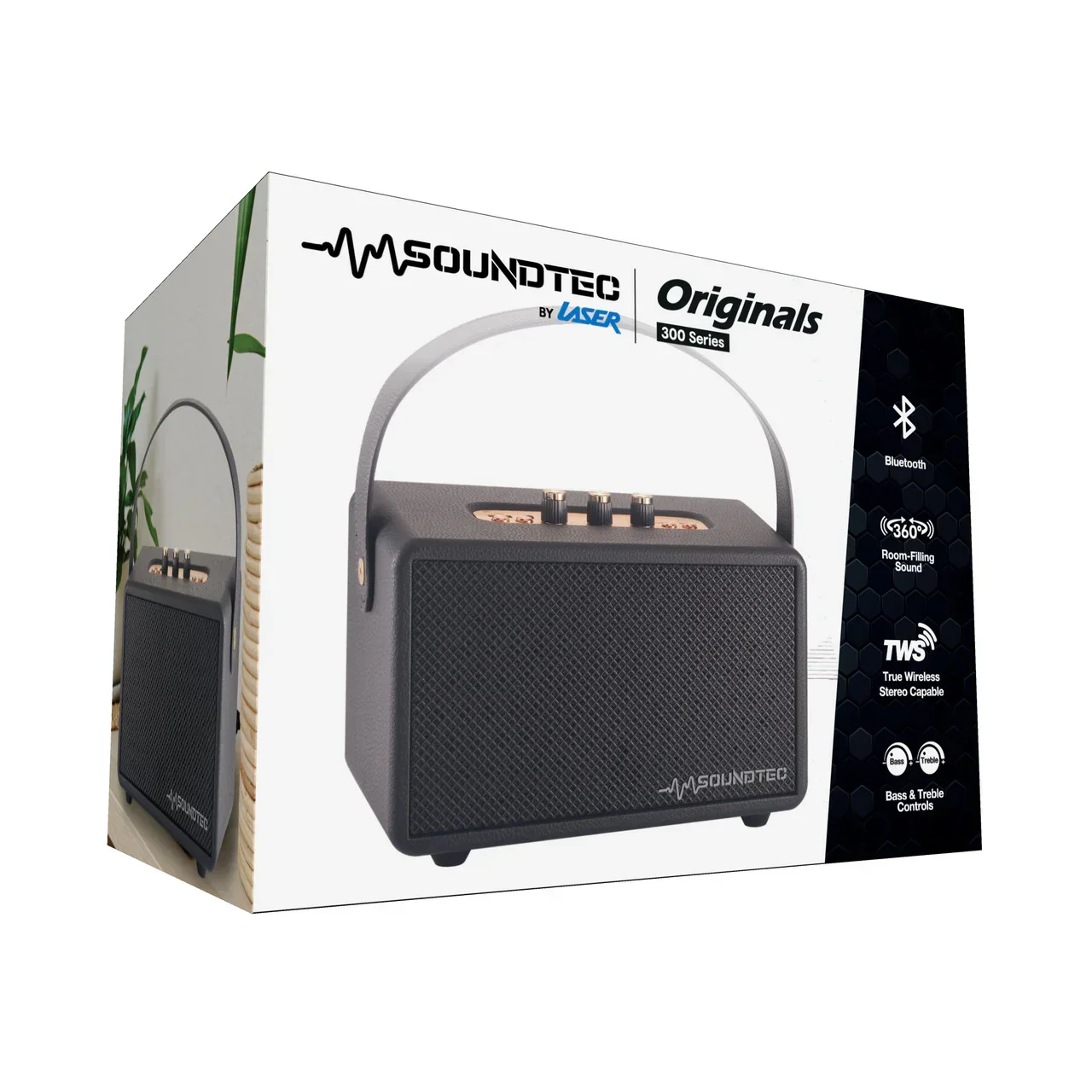 SoundTec Retro Bluetooth Boombox Black - Image 10