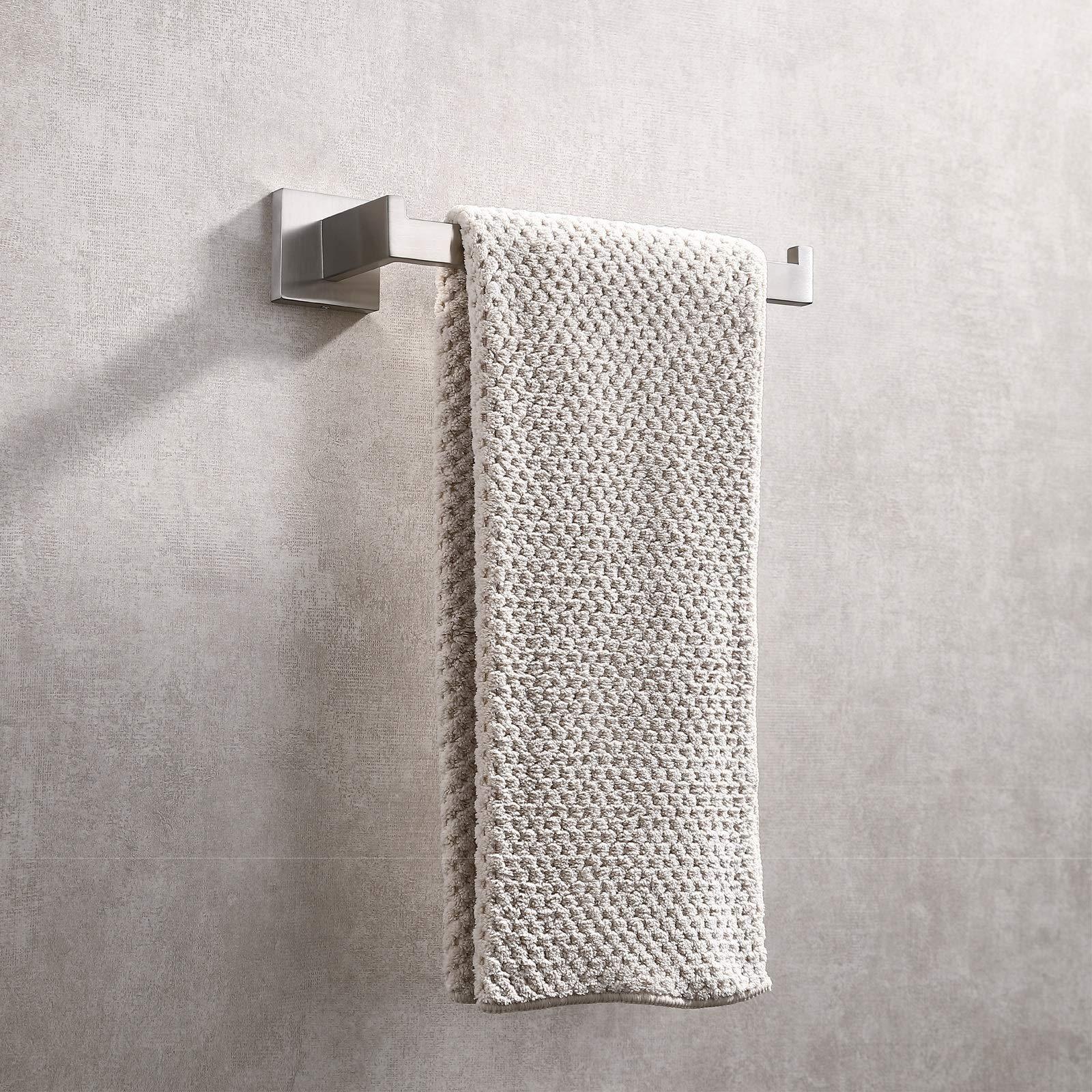 Square Hand Towel Holder Ring Wall Mounted Modern Towel Bar Bathroom Kitchen - Image 3