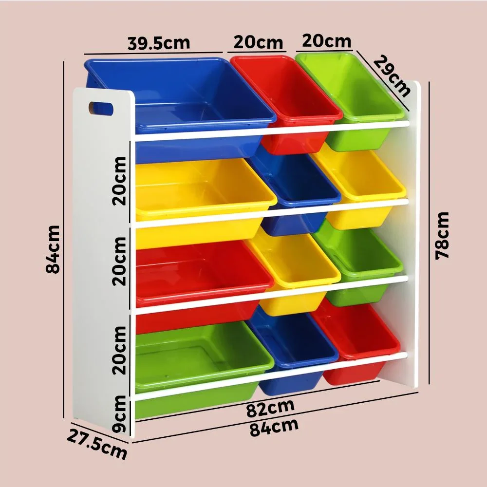 Kids Toy Box Organiser 12 Bins - Image 5