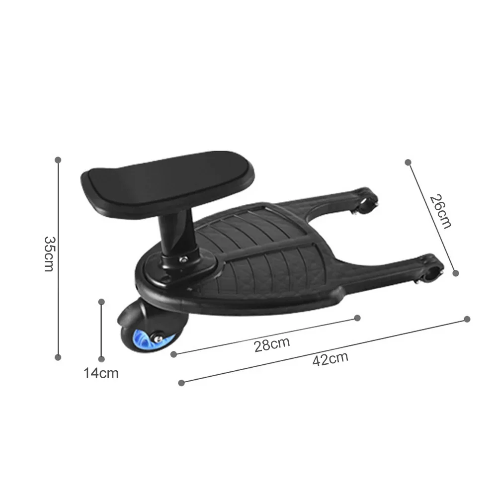 Stroller Step Board Toddler Buggys Wheel Standing Board Skateboard For Pram Kids Blue - Image 5
