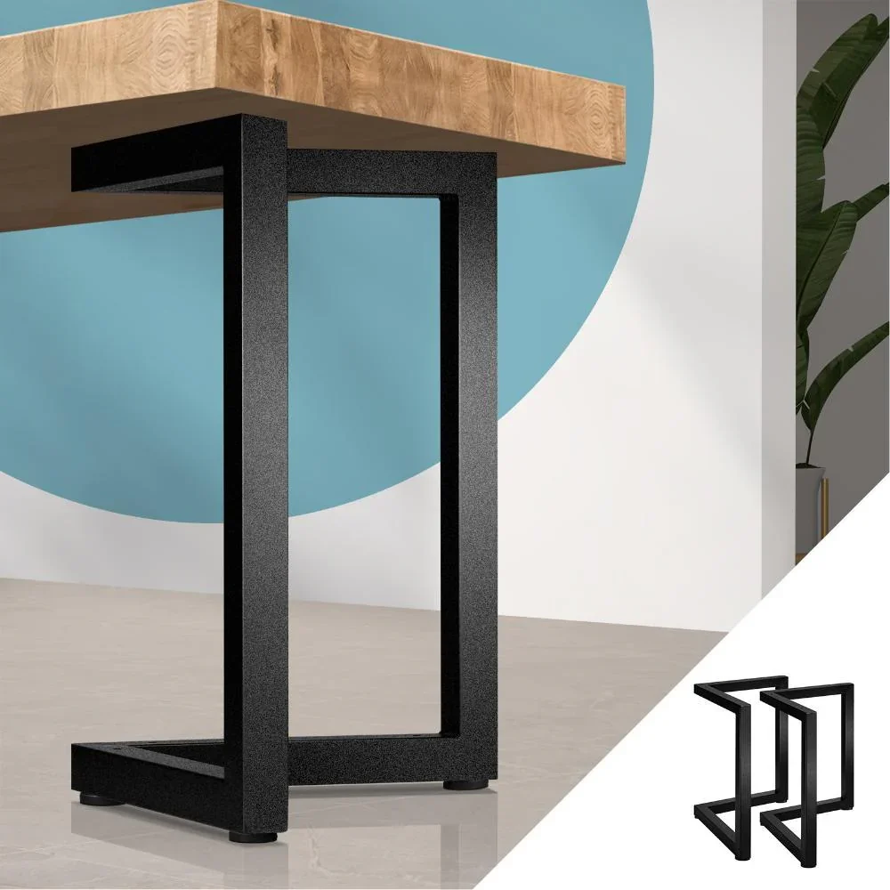 2X Table Legs Bench Steel Metal 71x71cm - Image 2