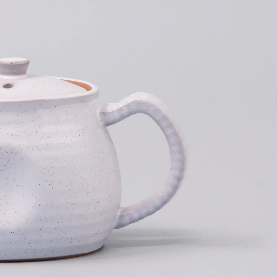Teapot 300ml Speckled White Glaze - Image 3
