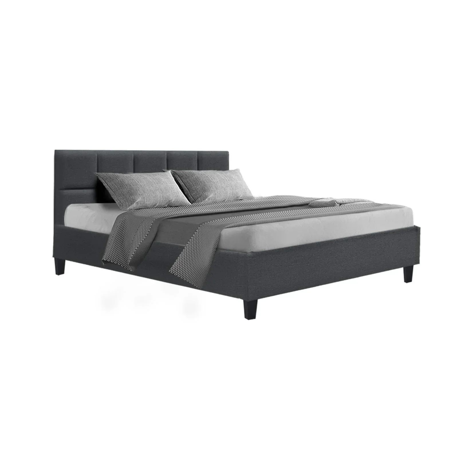 Bed Frame Double Size Charcoal TINO - Image 7