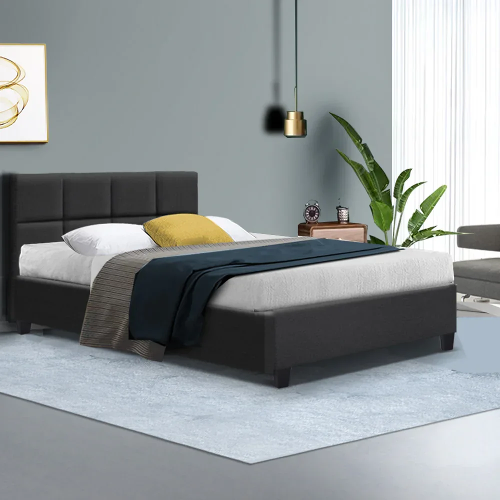 Bed Frame Double Size Charcoal TINO - Image 8