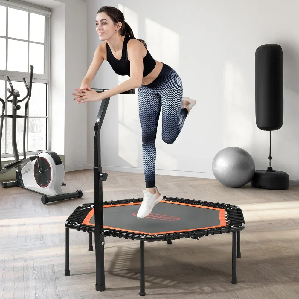 Trampoline Rebounder Fitness Adjustable Handrail 50 Inch - Image 5