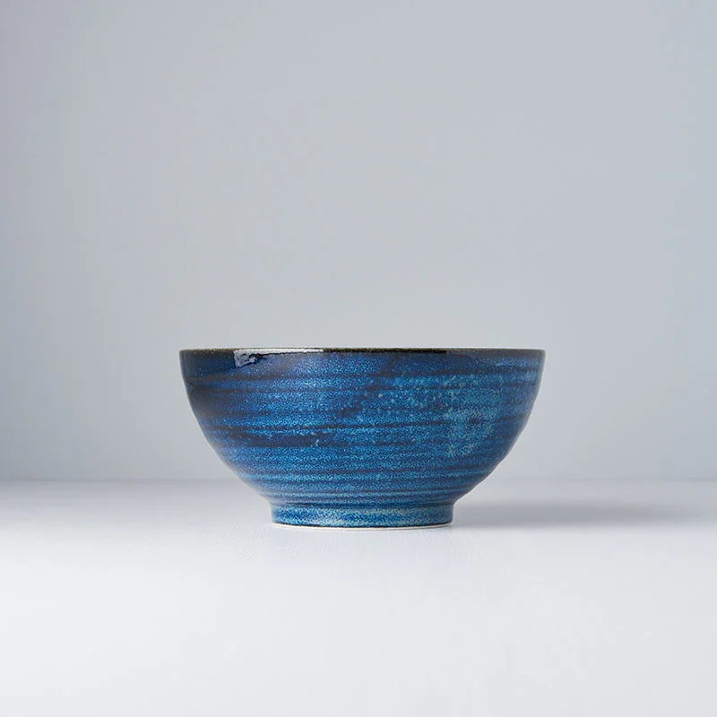 Udon Bowl 19cm Kanso Indigo Blue Glaze - Image 2