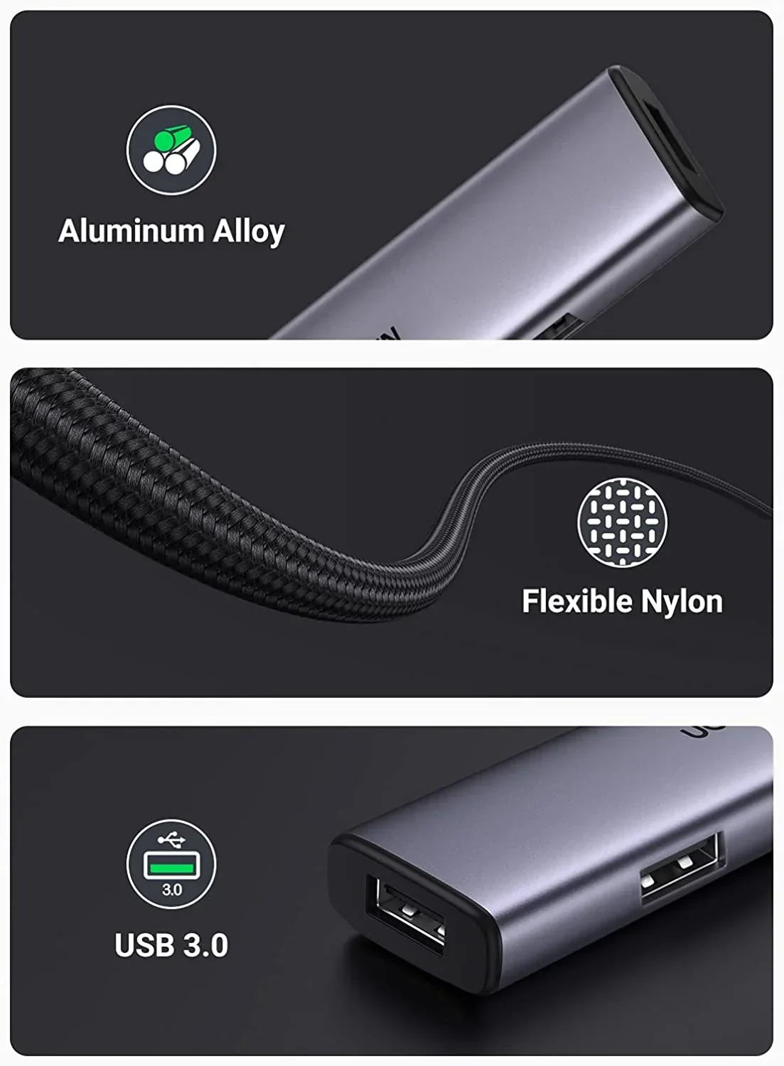 20805 USB 3.0 4-Port Hub with USB-C Power Port - Image 6