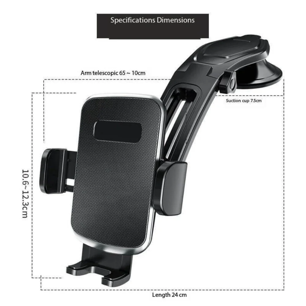 Universal Car Phone Stand Dashboard Hands Free Car Mount Phone Holder - Image 5