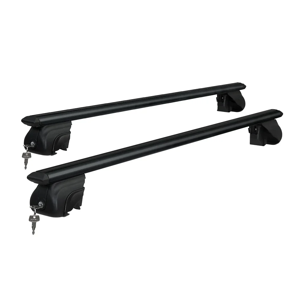 Universal Car Roof Racks Pod Aluminium Cross Bars Upgraded Holder 126cm Black - Image 2