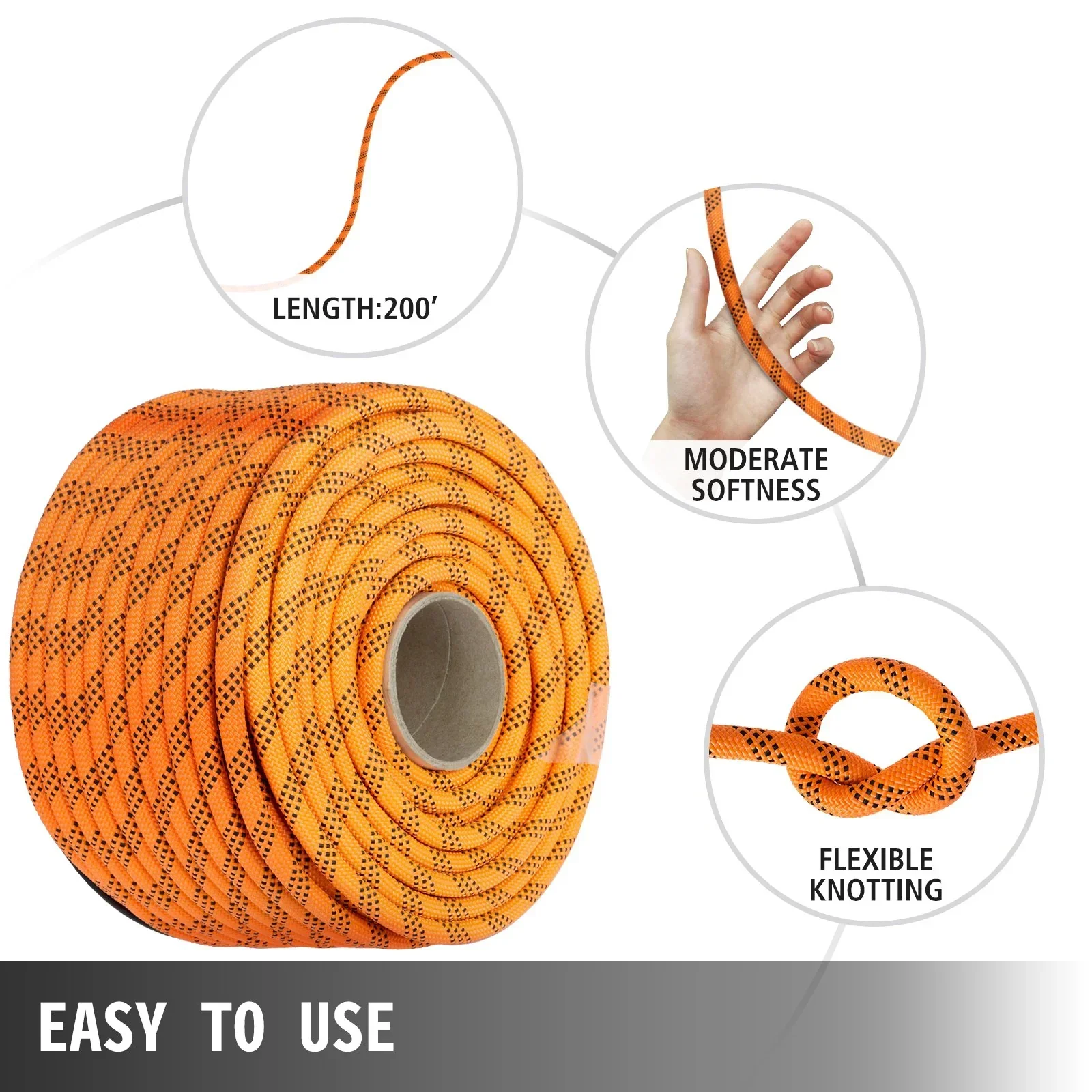 1.43cm Double Braid Polyester Rope 6096cm Nylon Pulling Rope 498.95kg High Force Polyester Load Sailing Rope(1.43cm-6096cm) - Image 4