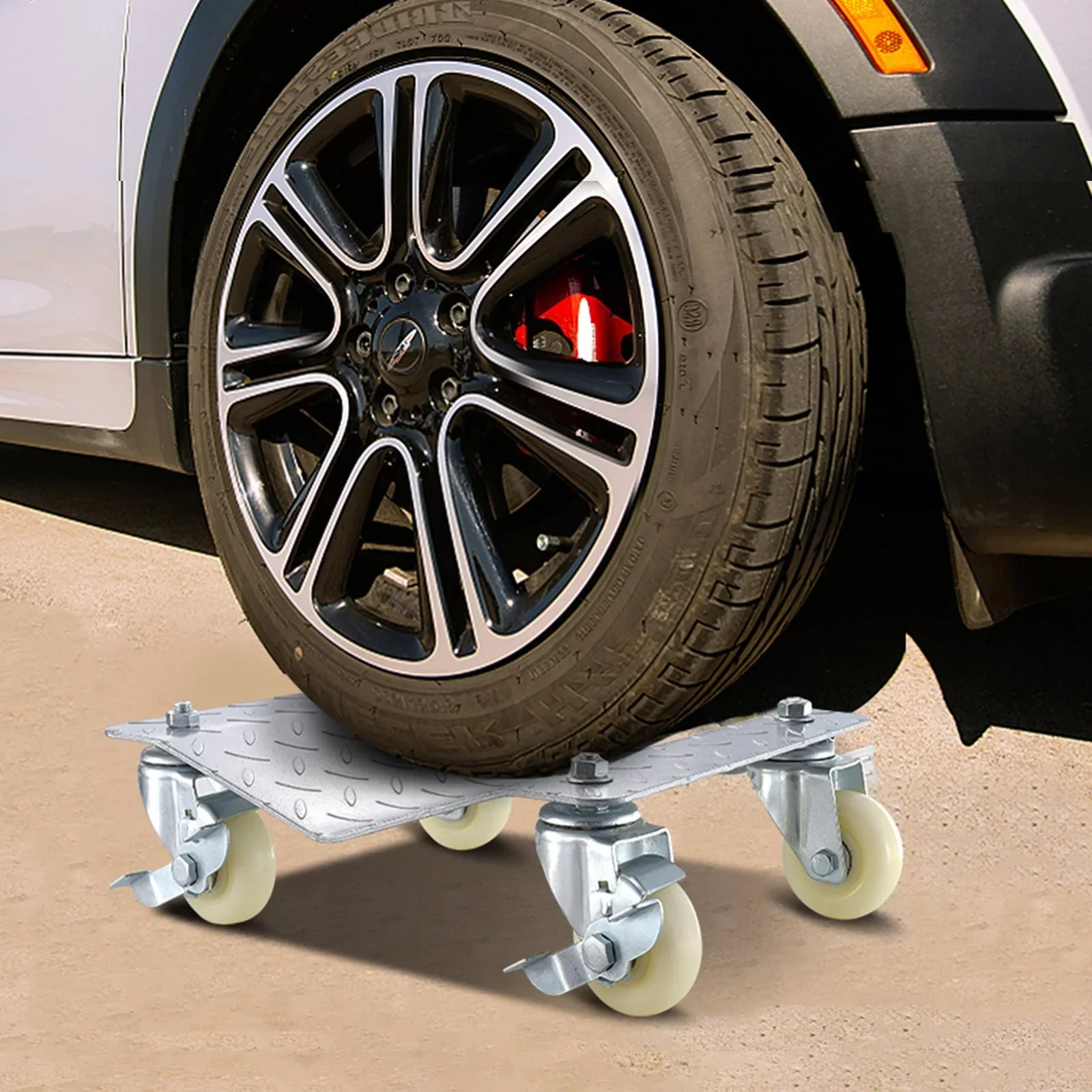 2 Pcs Tire Wheel Dollies 12"X16" Platform Size Wheel Car Dolly 3" Caster Wheel Dolly for Vehicle Car Auto Repair (2 Pcs) - Image 8