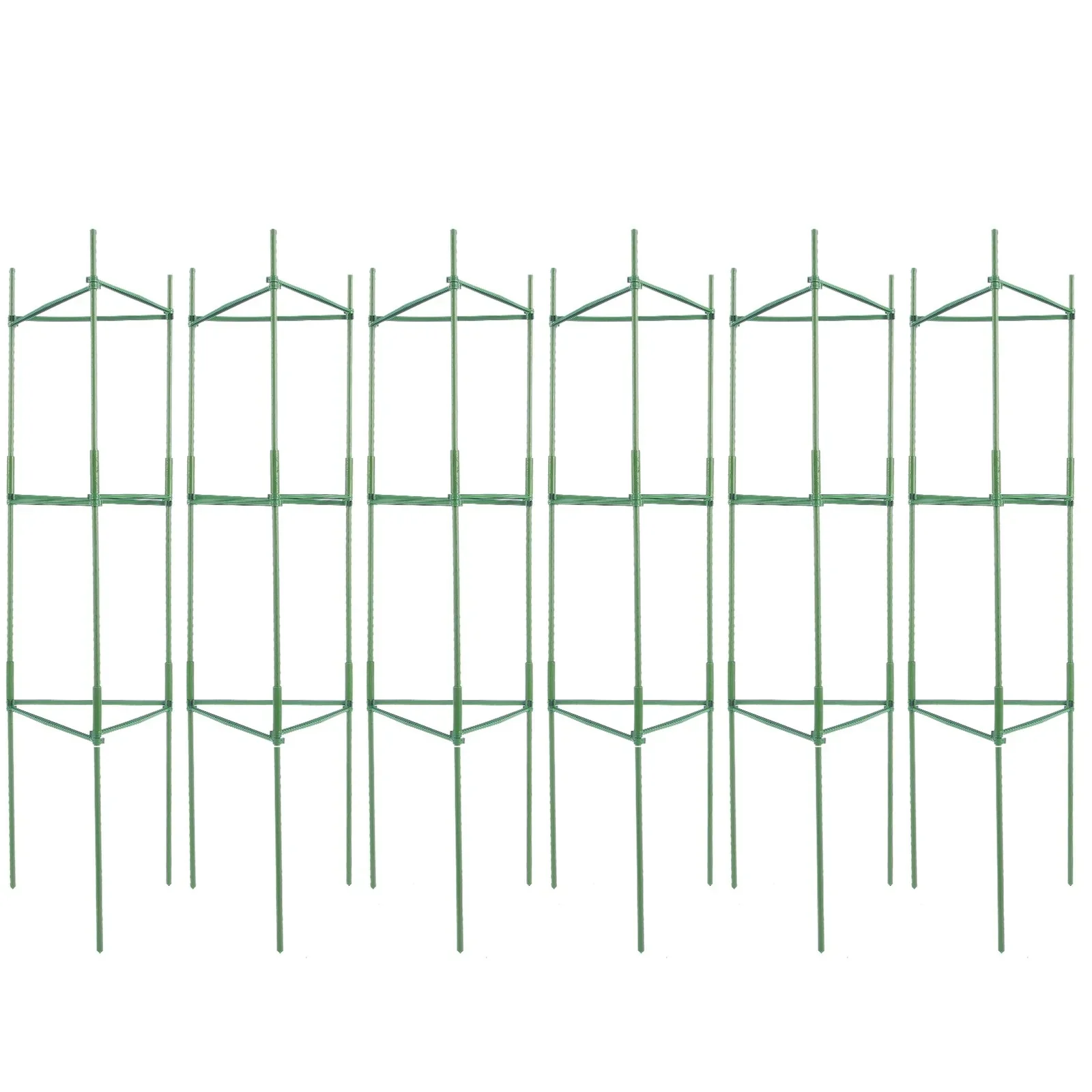 6 Packs Tomato Cages for Garden, 1230 mm Tomato Trellis Plant Stakes Support, Stackable Tall Plant Support Cage, for Raised Garden Bed, Vegetables Flowers and Climbing Plants - Image 11