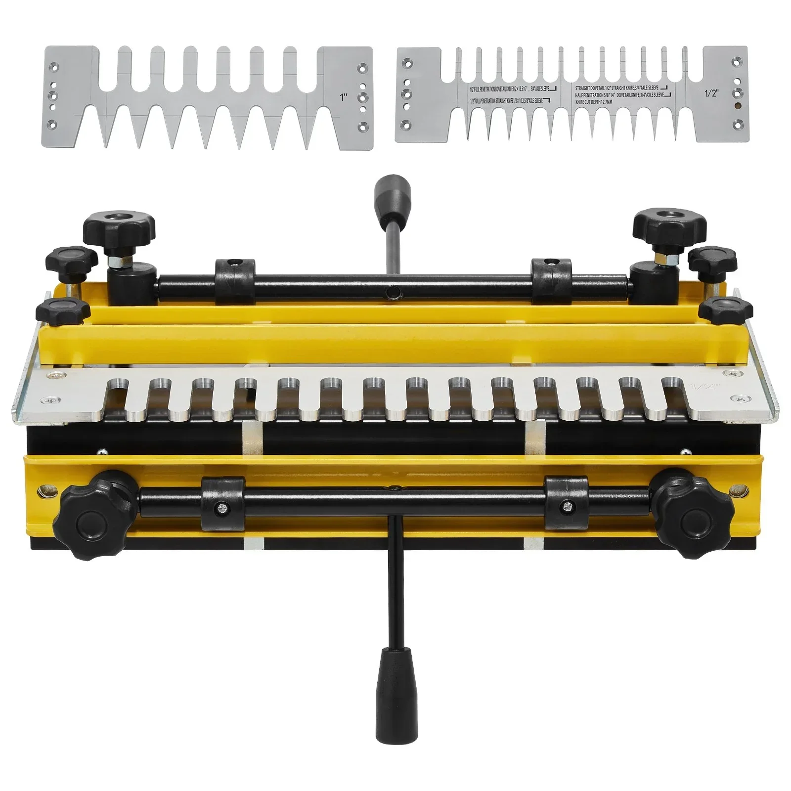 Dovetail Jig, 310 mm Width, Dove Tailing Router Jigs with 4 Router Bits & 6 Templates, Precise Alignment Dove Tail Jig, Mortise and Tenon Woodworking Tools for Furniture & Wood Cabinet Making - Image 9