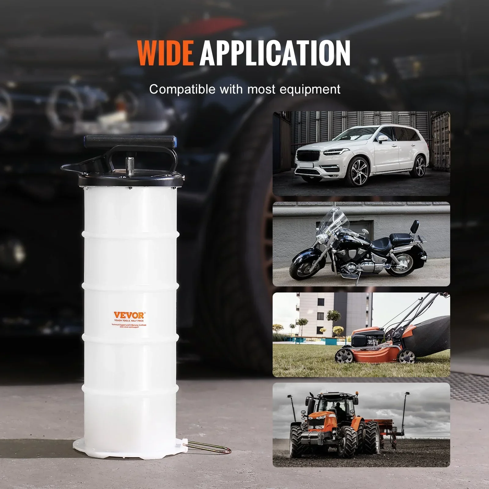 Fluid Extractor, 6.5 Liters Capacity, Manual Hand-Operated Oil Changer Vacuum Fluid Extractor with Dipstick and Suction Hose, Oil Extractor Change Pump for Automotive Fluids Vacuum Evacuation - Image 6