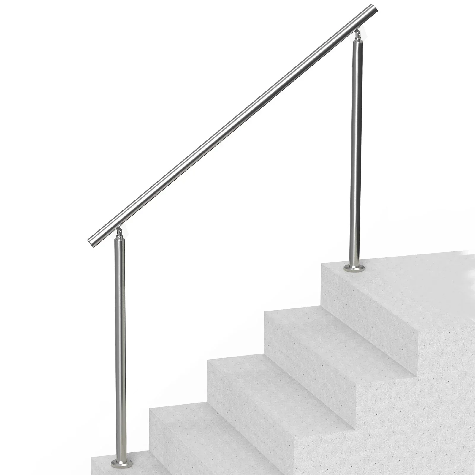 Handrails for Outdoor Steps, 59 in/ 150cm Length Stair Hand Rail Kit, Transitional Stainless Steel Railings with Installation Kit, Double-column Staircase Handrails for Seniors,Porch & Deck - Image 10