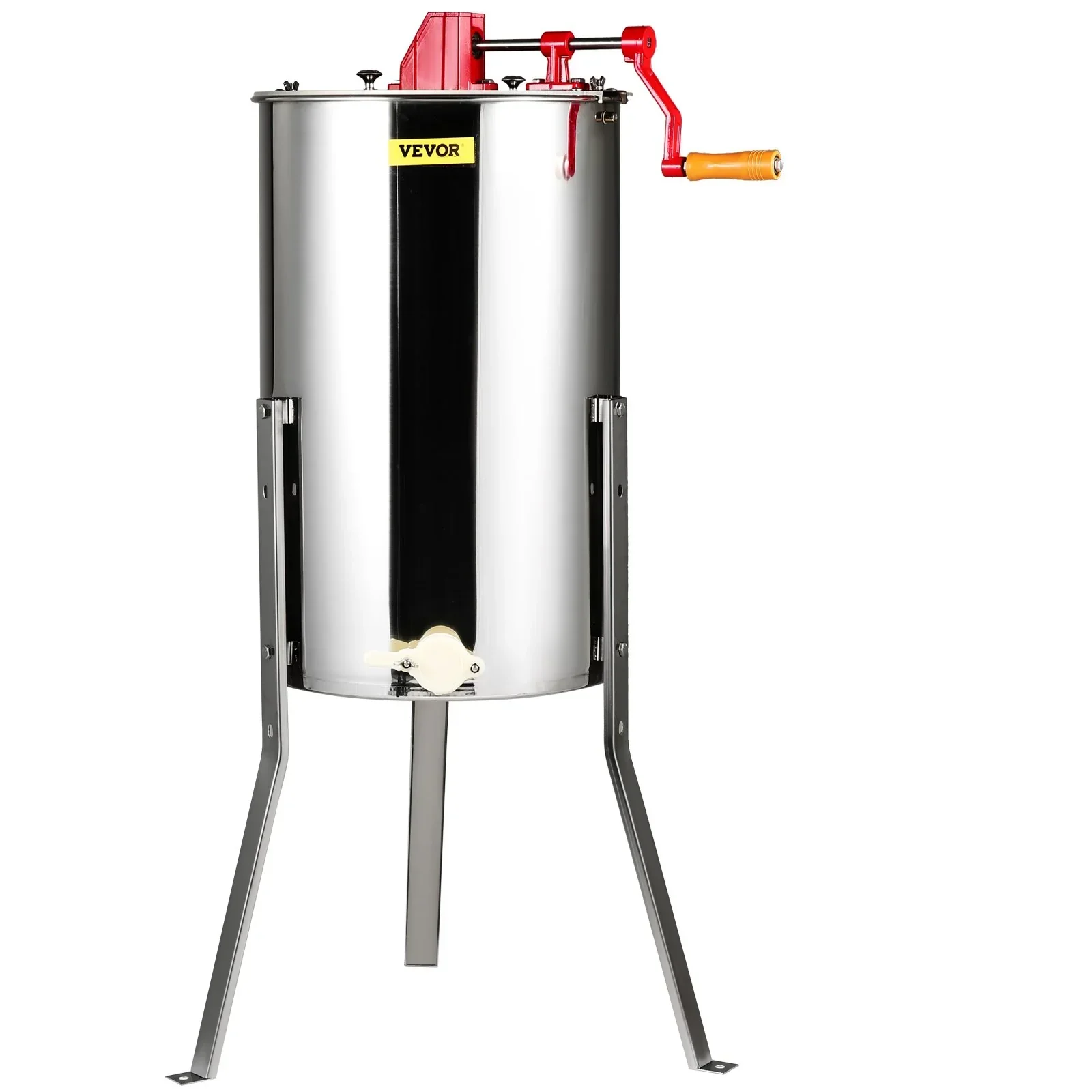 Manual Honey Extractor, 3 Frames Honey Spinner Extractor, Stainless Steel Beekeeping Extraction, Honeycomb Drum Spinner with Lid, Apiary Centrifuge Equipment with Height Adjustable Stand - Image 10