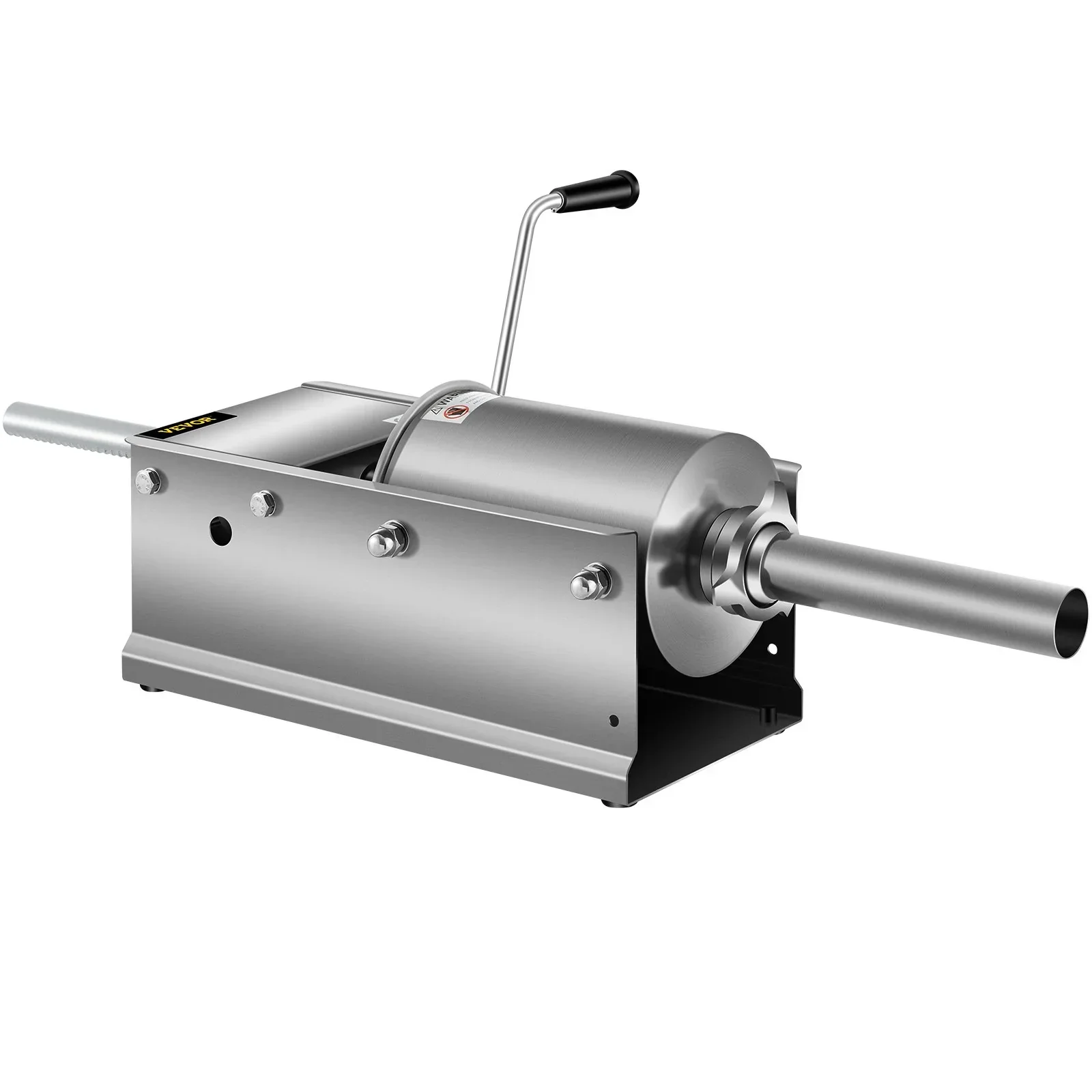 Manual Sausage Stuffer, 3 L / 7 LBS Horizontal Sausage Machine, Dual-Speed Meat Stuffer, Made of Food-Grade 304 Stainless Steel, Includes 5 Stuffing Tubes, for Home Kitchen Restaurant Commercial - Image 9