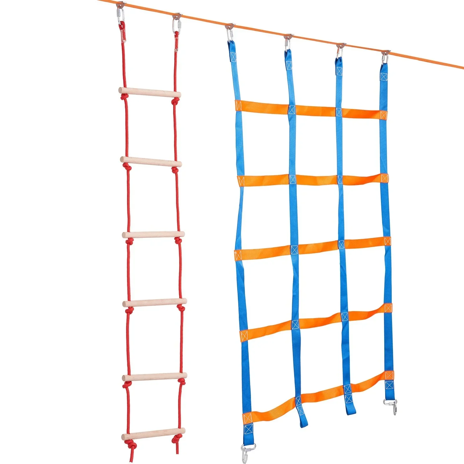Ninja Warrior Obstacle Course for Kids, 15.24 m Weatherproof Slacklines, 500lbs Weight Capacity Monkey Line, Outdoor Playset Equipment, Backyard Toys Training Equipment Set with 10 Obstacles - Image 10