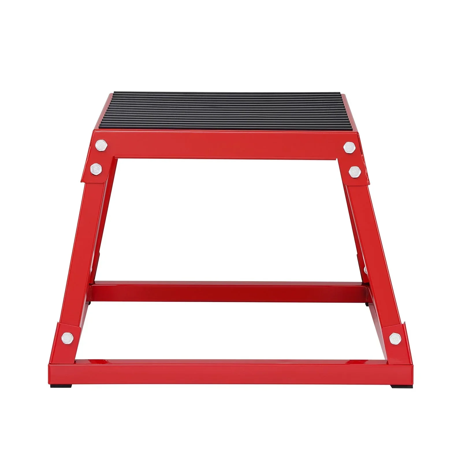 Plyometric Jump Box, 12 Inch Plyo Box, Steel Plyometric Platform and Jumping Agility Box, Anti-Slip Fitness Exercise Step Up Box for Home Gym Training, Conditioning Strength Training, Red - Image 9