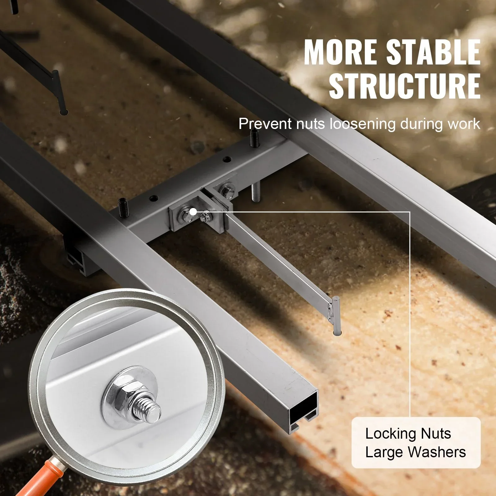 Rail Mill Guide System, 9 ft Milling Guide, 4 Crossbar Kits Chainsaw Mill Rail Guide, Aluminum Adjustable Saw Mill Rail System Work with Chainsaw Mills for Builders and Woodworkers - Image 3