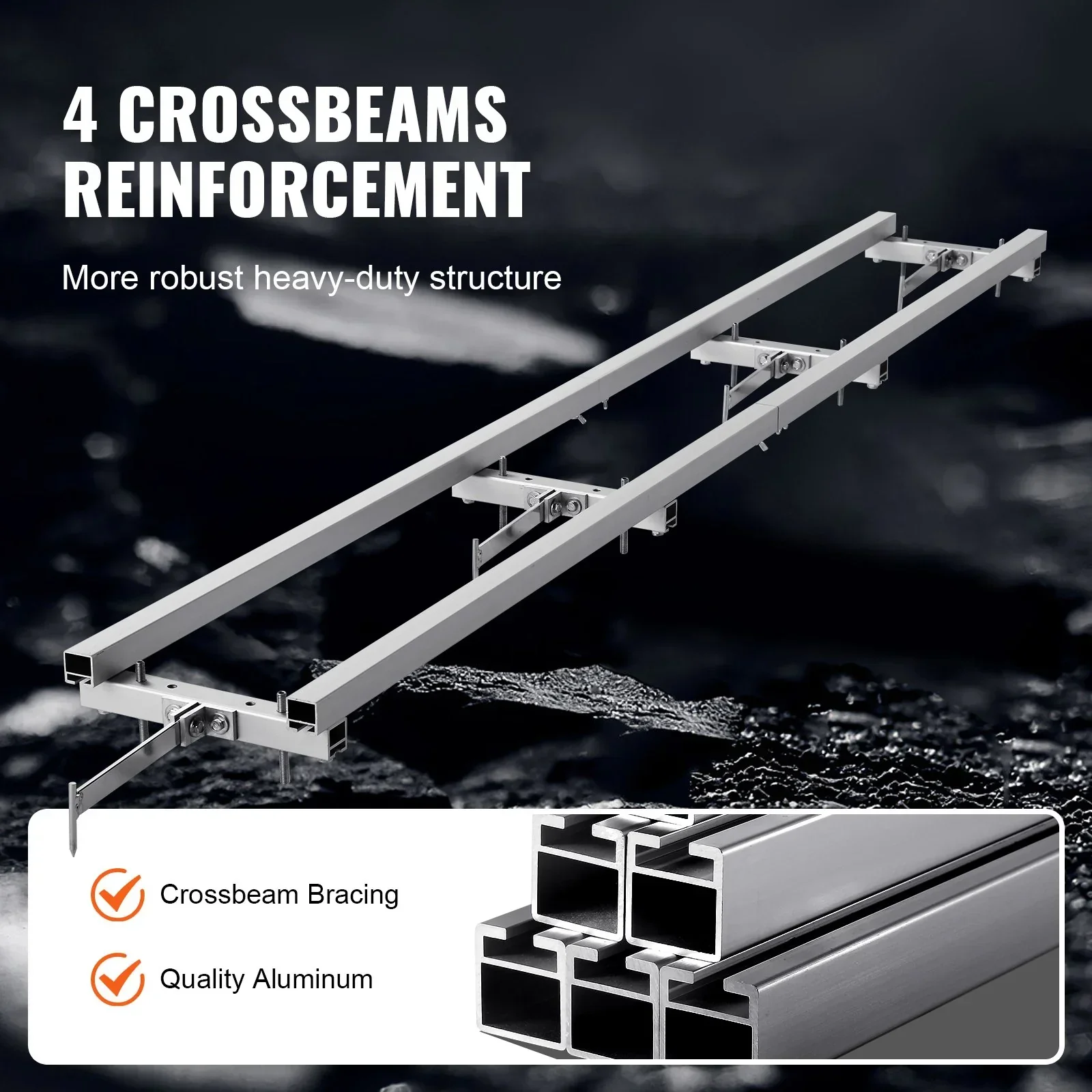 Rail Mill Guide System, 9 ft Milling Guide, 4 Crossbar Kits Chainsaw Mill Rail Guide, Aluminum Adjustable Saw Mill Rail System Work with Chainsaw Mills for Builders and Woodworkers - Image 4