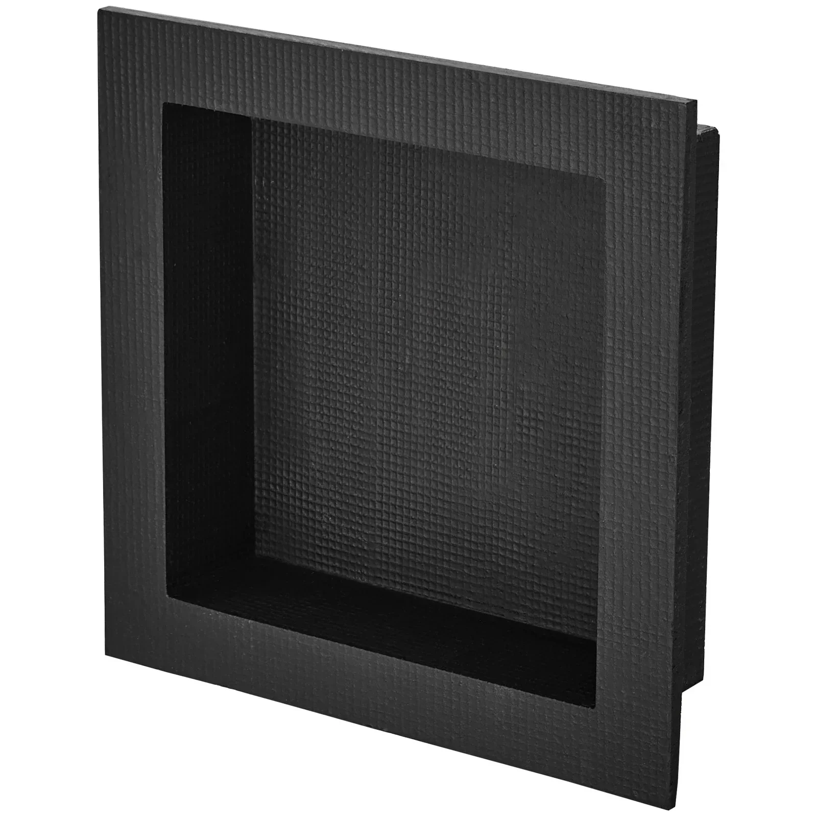 Shower Niche Ready for Tile 40.64 x 40.64 cm, Single Shelf Organizer, Square Corners Wall-inserted Niche Recessed, Sealed Protection Modern Soap Storage Niche for Shower Bathroom, Black - Image 10