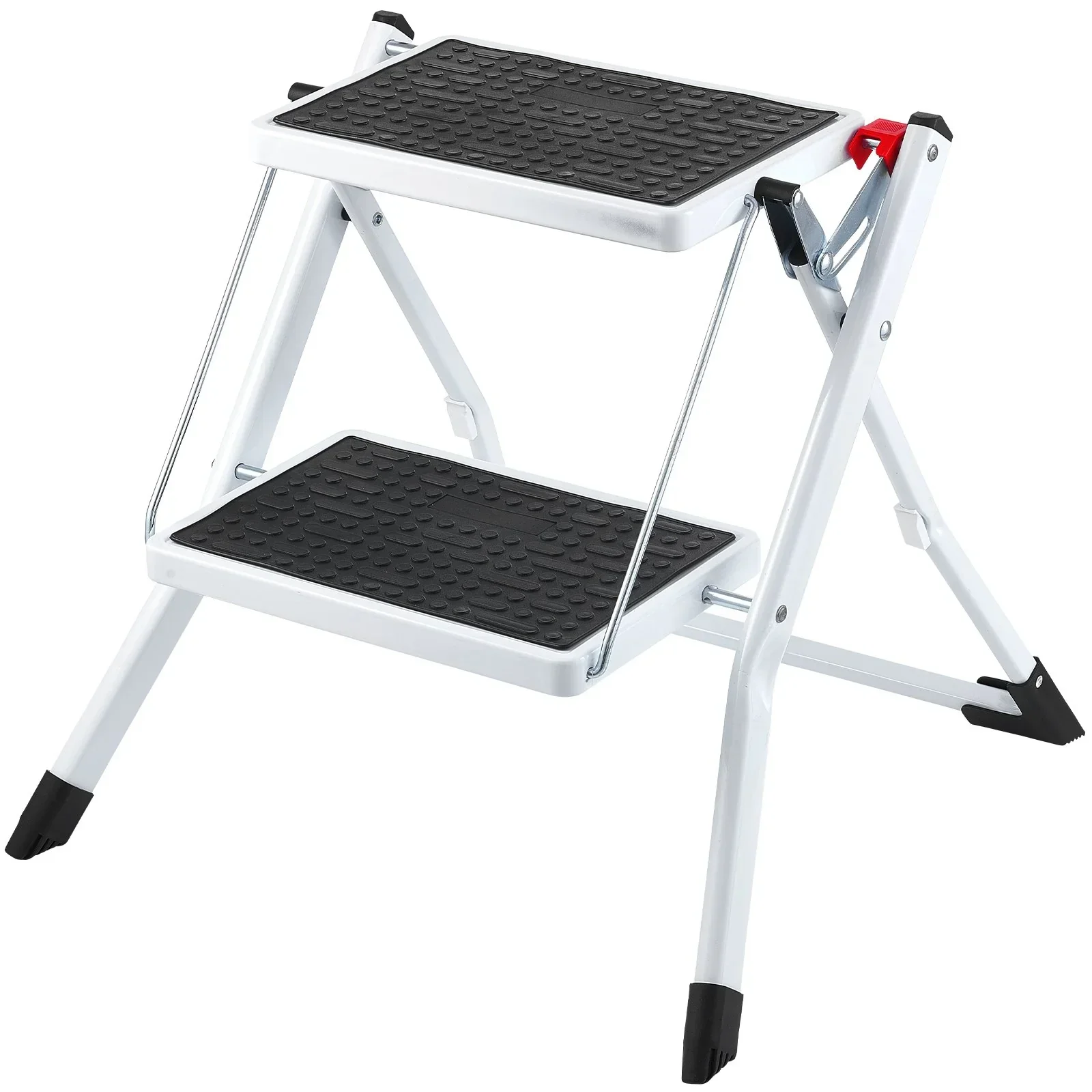 Step Ladder 2-Step 150kg Capacity, Ergonomic Folding Steel Step Stool with Wide Anti-Slip Pedal, Sturdy Step Stool for Adults Toddlers, Multi-Use for Household, Kitchen, Office, RVs - Image 10