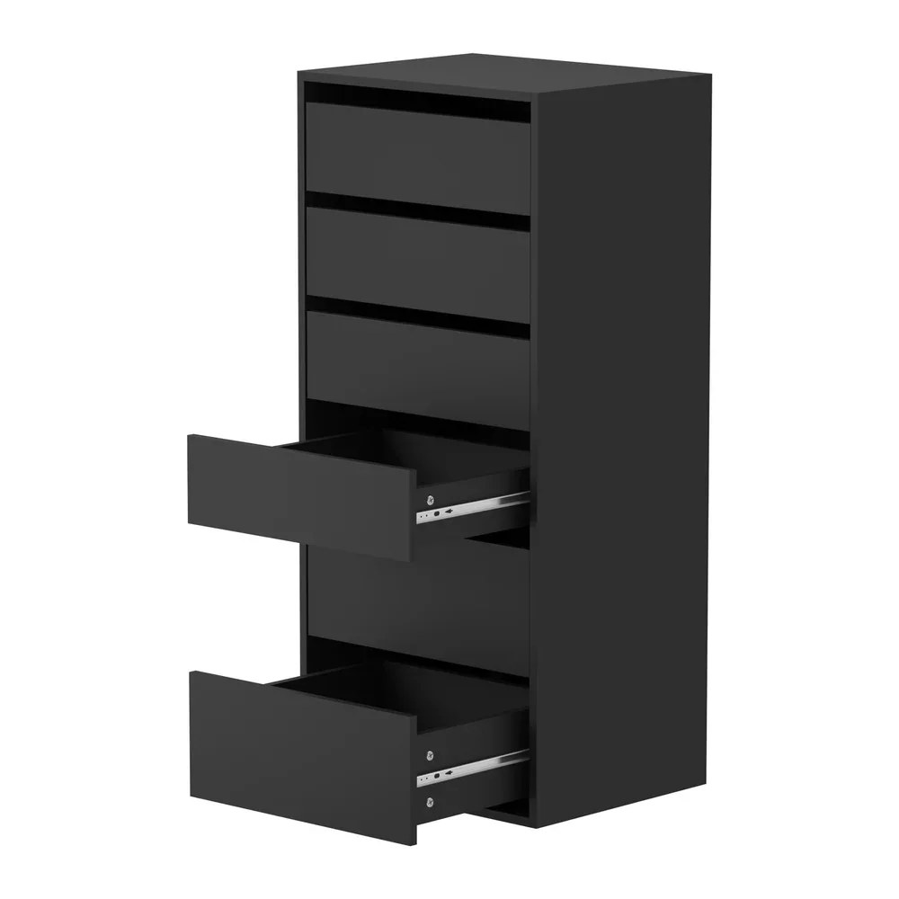 Wardrobe Shelf Unit 6 Chest of Drawers Black - Image 5