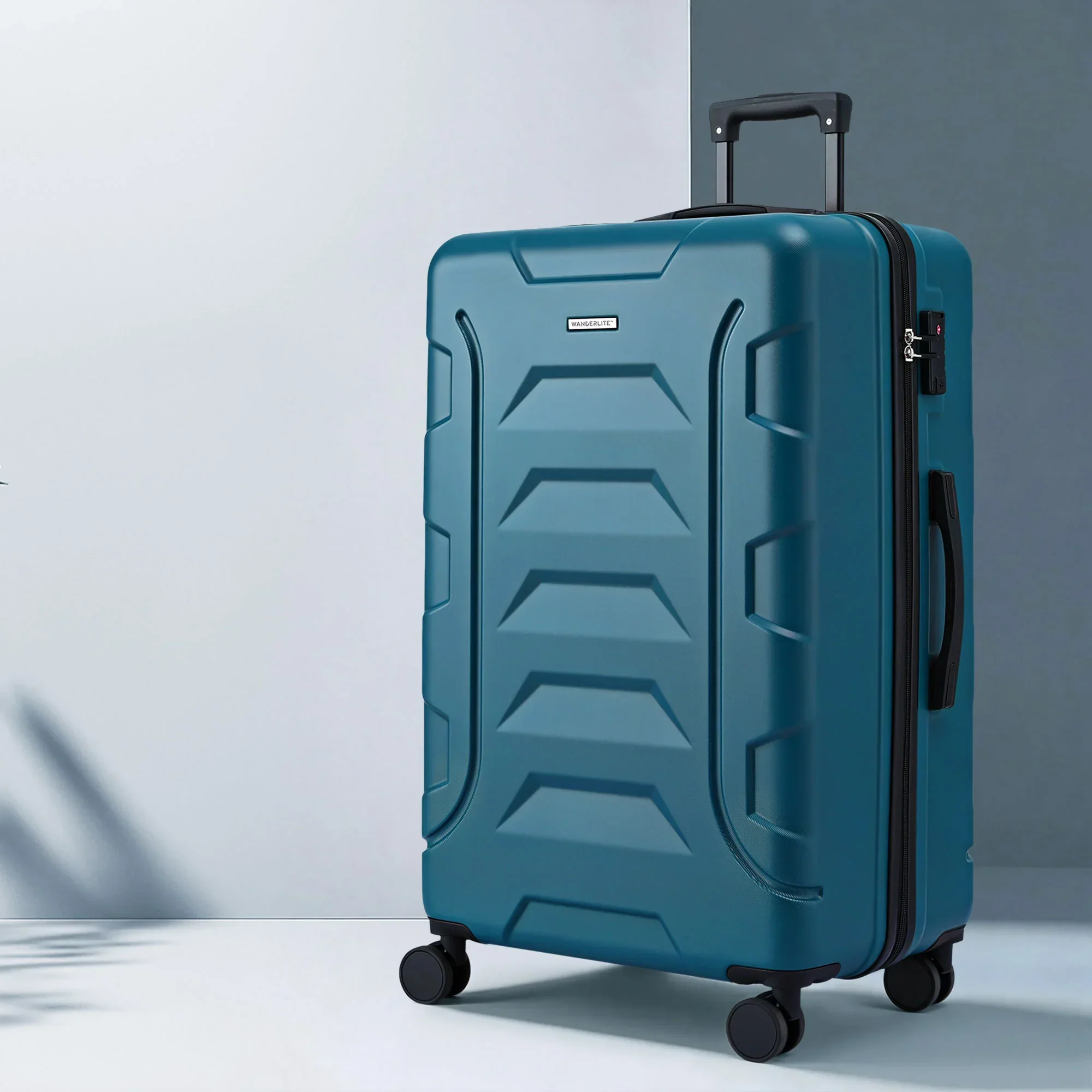 28" Luggage Suitcase Trolley Travel TSA Lightweight Hard Case Teal - Image 8