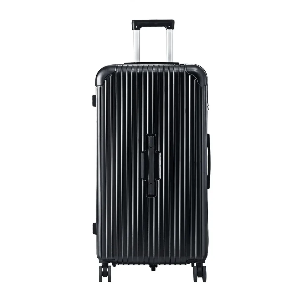 32" Trunk Luggage Suitcase Travel 5 Wheels Type-C Port TSA Black - Image 3