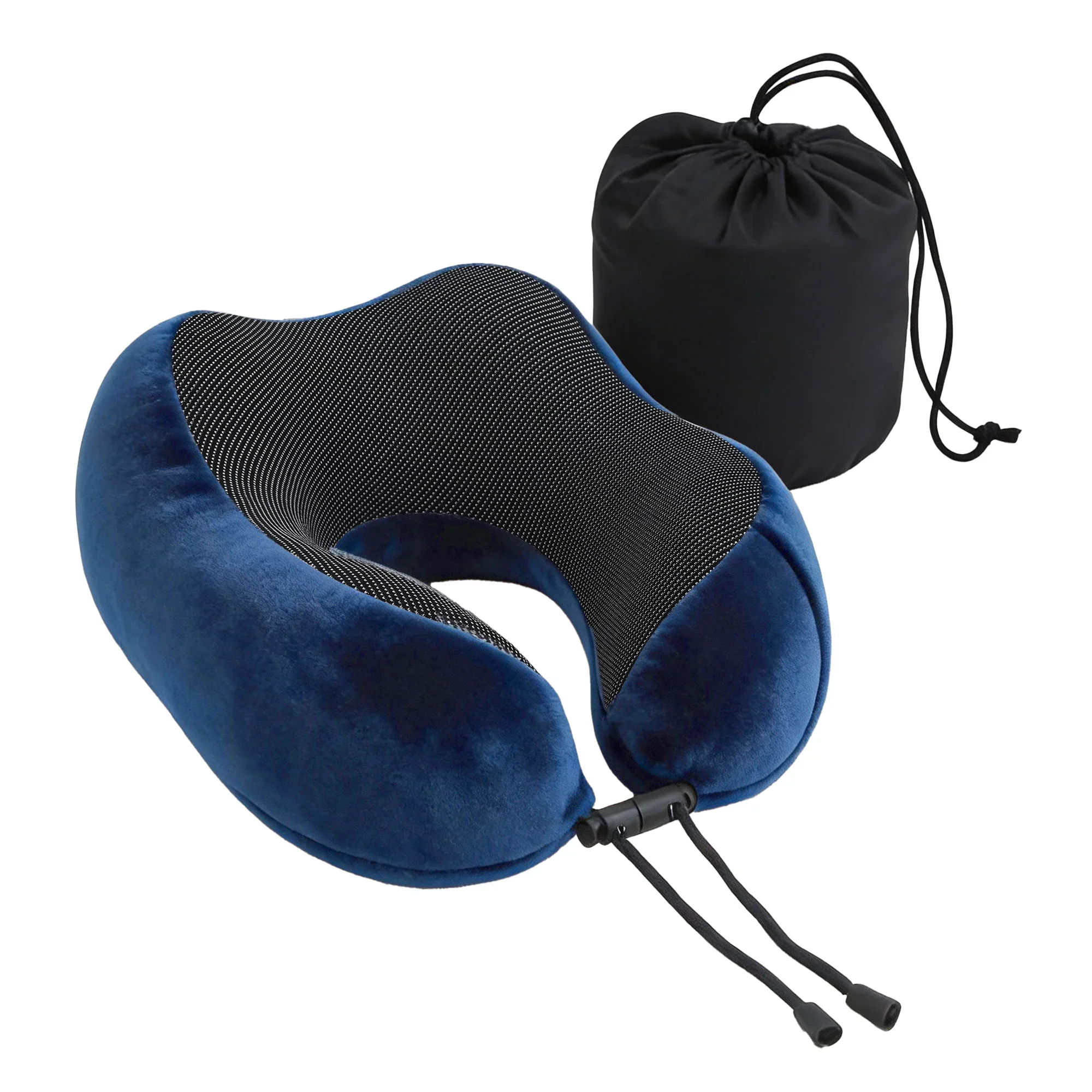 Travel Pillow for Airplanes Memory Foam Neck Pillows for Traveling, Soft & Washable Cover with Storage Bag, Portable Plane Accessories for Airplanes Offices Cars, Blue