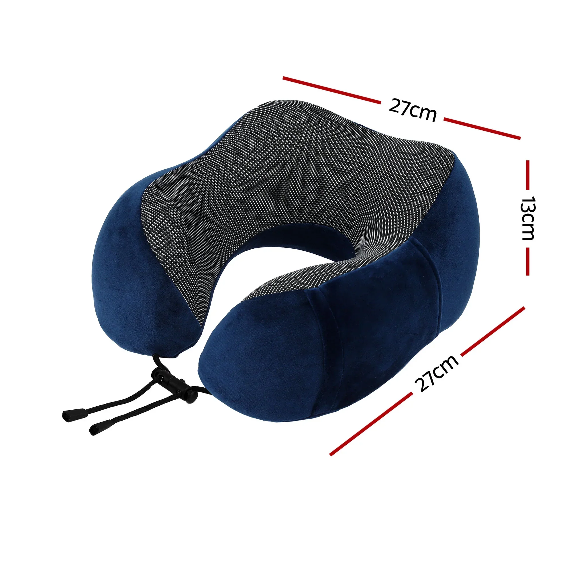 Travel Pillow for Airplanes Memory Foam Neck Pillows for Traveling, Soft & Washable Cover with Storage Bag, Portable Plane Accessories for Airplanes Offices Cars, Blue - Image 2