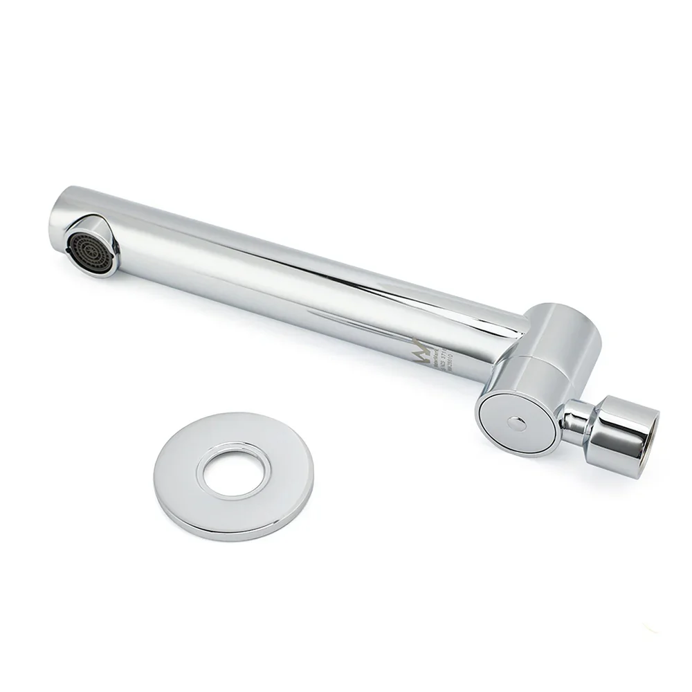 Watermark Chrome Round Basin Wall Mount Faucet Outlet 180° Swivel Brass Bath Tub Spout - Image 5