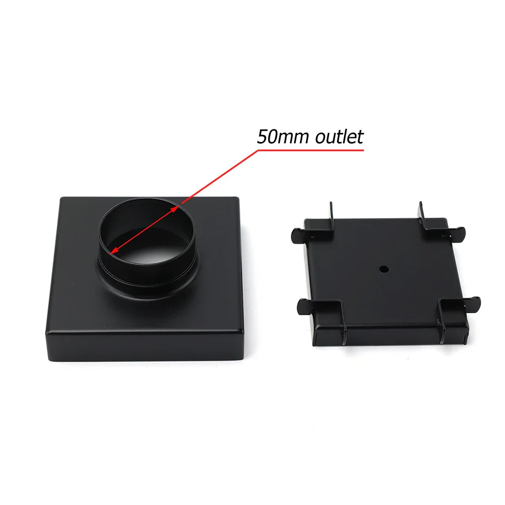 WaterMark Matt Black 100x100mm Square Tile Insert Shower Grate Floor Drain 50mm Waste - Image 4