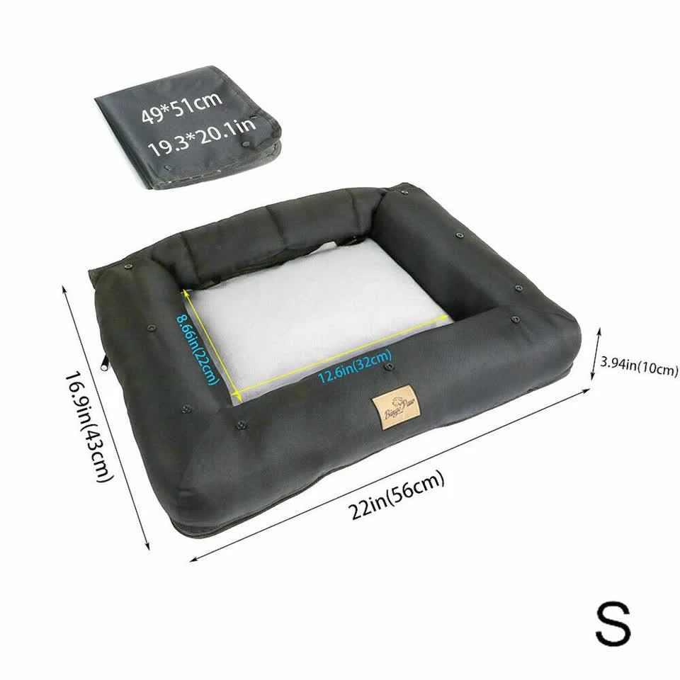 Small Waterproof Dog Car Seat Bed with Safety Belt - Image 10